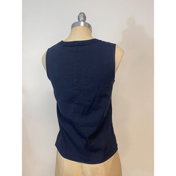 Vince Black Linen Blend Tank Shell  size XS - Picture 3 of 4